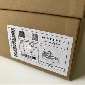 Burberry Perforated Check Leather Mens Slip On Sneaker Loafer Size US 11.5 UK 11 Burberry | Shoes | Burberry Perforated Check Leather Mens  main image 3